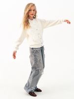 Кардиган для девочки AT1118 молочный