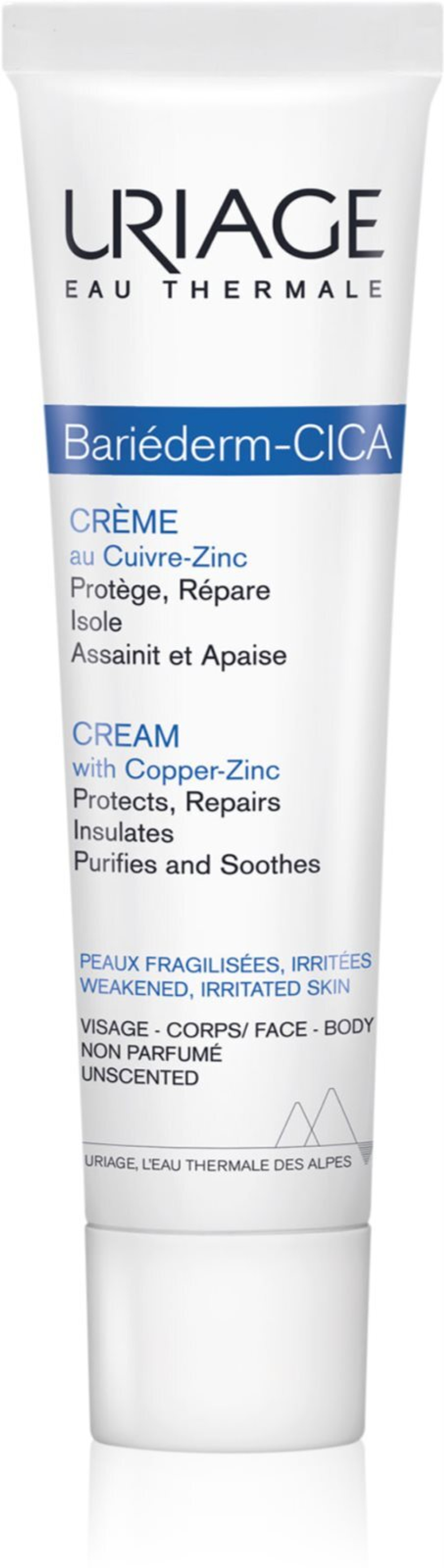 Uriage Bariederm Cica-Cream with Copper-Zinc - восстанавливающий крем, содержащий медь и цинк /   40  ml  / GTIN 3661434004735