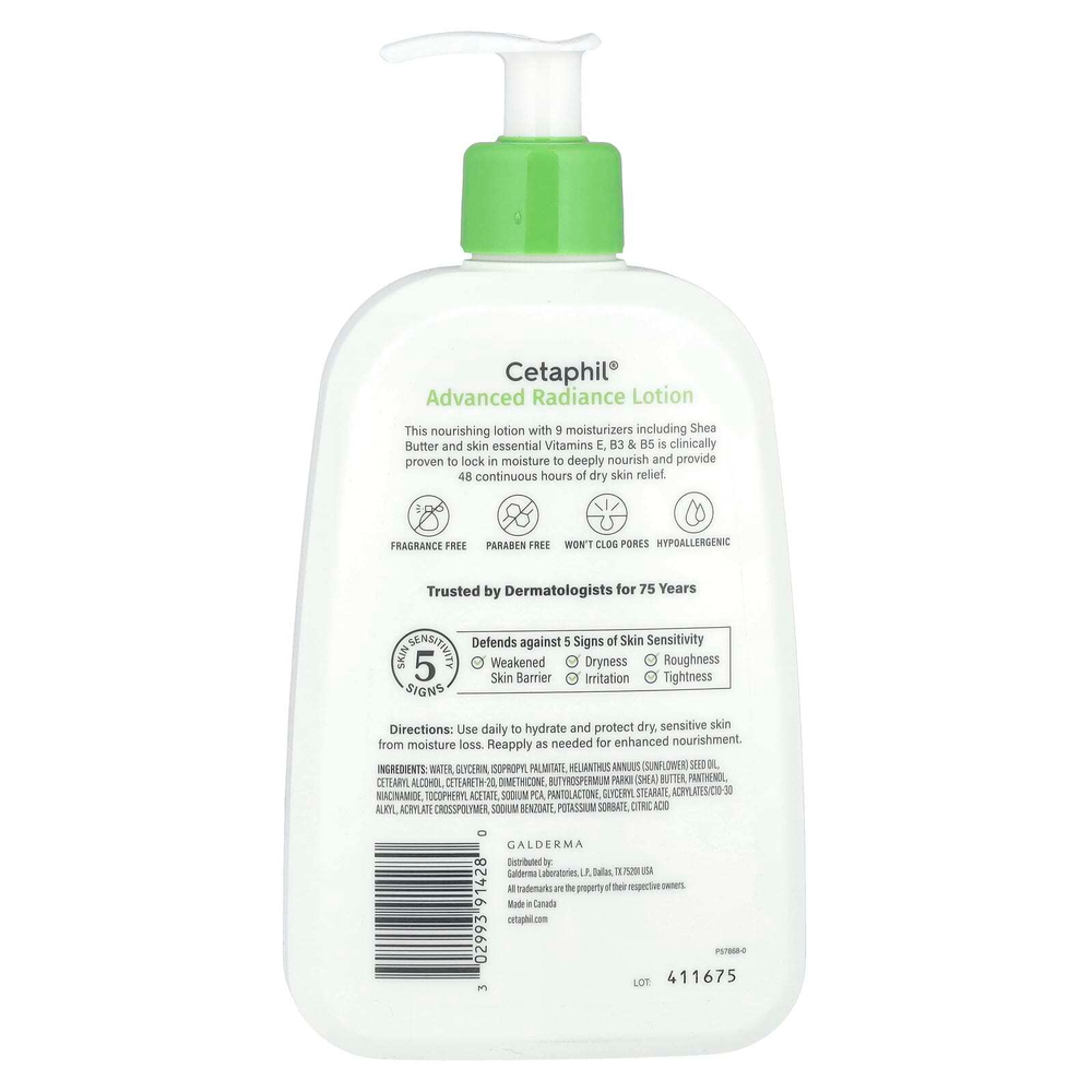Cetaphil, Advanced Radiance Lotion, масло ши, 473 мл (16 жидк. Унций)