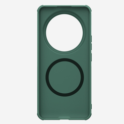 Чехол зеленого цвета (Deep Green) от Nillkin c поддержкой зарядки MagSafe для Xiaomi 14 Ultra, серия Super Frosted Shield Pro Magnetic Case