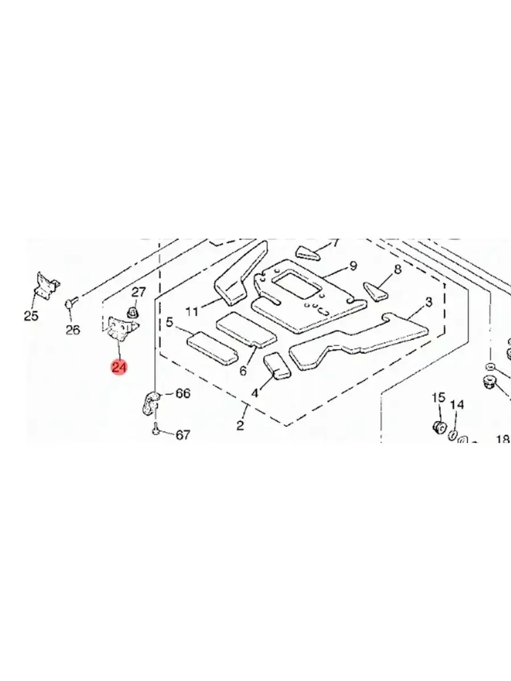 Крепеж капота для снегохода 83R771400000