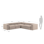 Диван La Forma (ex Julia Grup) Blok угловой 6 местный 320 x 320 cm бежевый
