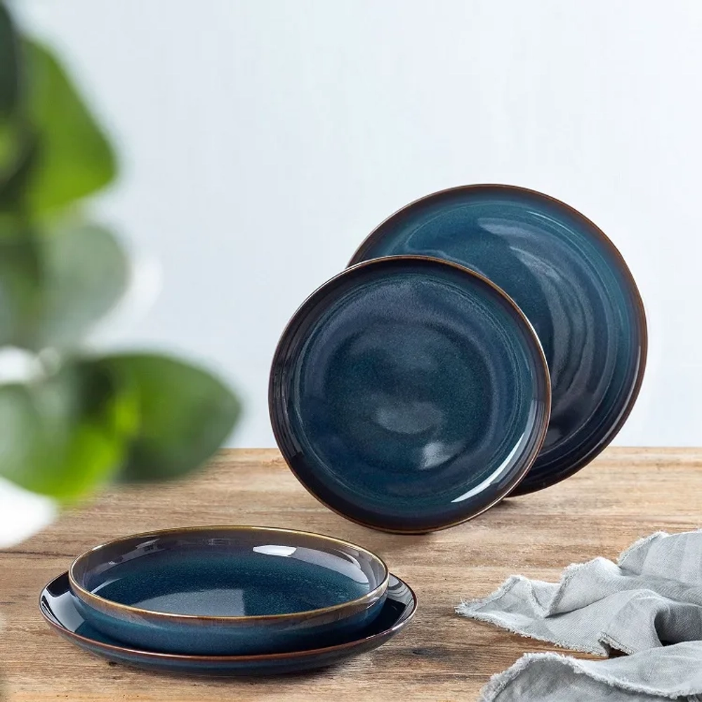 Like. by Villeroy&Boch Джинсовый набор для завтрака на 2 персоны (6 предметов) 19-5168-9651 + 19-5168-1900 + 19-5168-2640