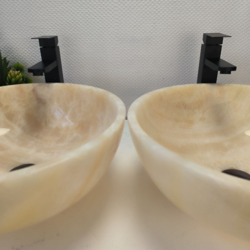 Раковина из оникса Bowl Yellow TinLip BO-62944 45*45*17 39