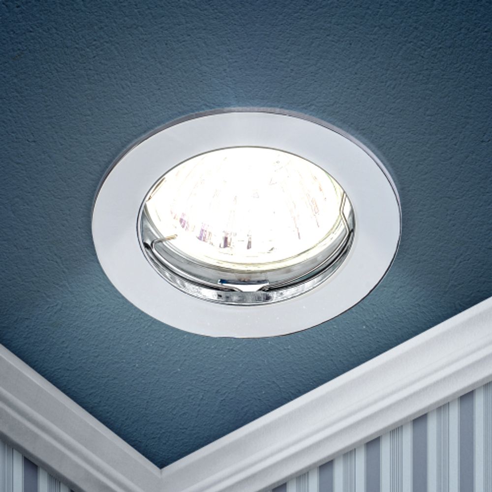 KL1 SN Светильник ЭРА литой простой MR16,12V, 50W сатин никель