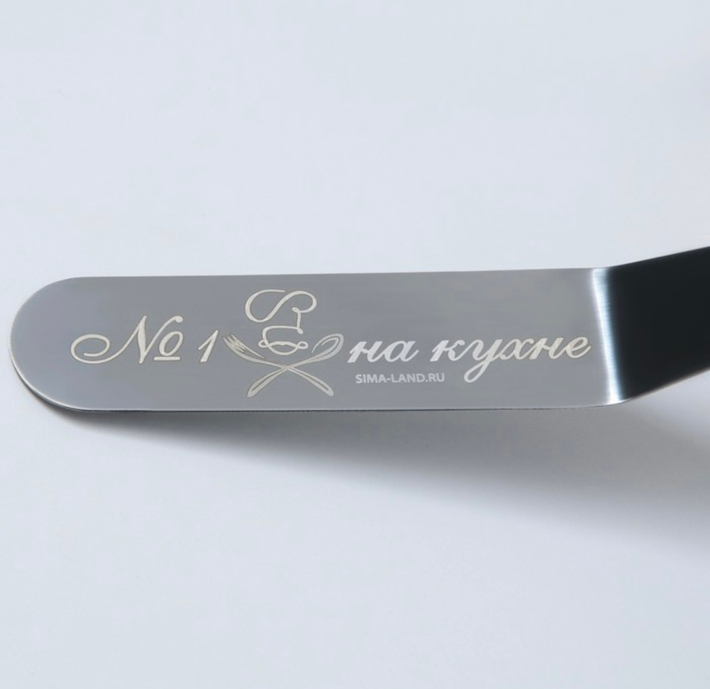 Лопатка изогнутая с пластиковой ручкой «N1 на кухне», 27 х 3 см