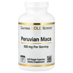 California Gold Nutrition, перуанская мака, 500 мг, 240 растительных капсул