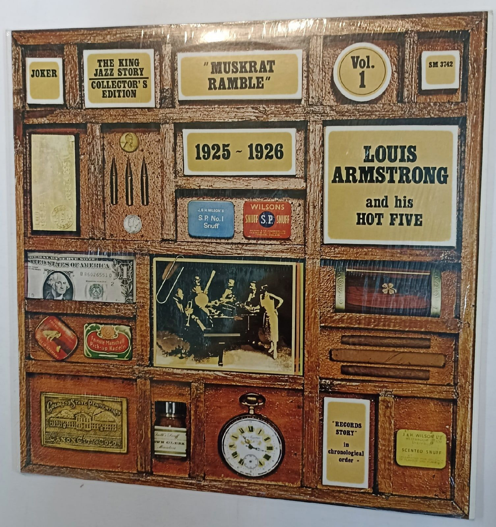 Винтажная виниловая пластинка Louis Armstrong And His Hot Five Muskrat Ramble 1925 1926  (Italy 1983)