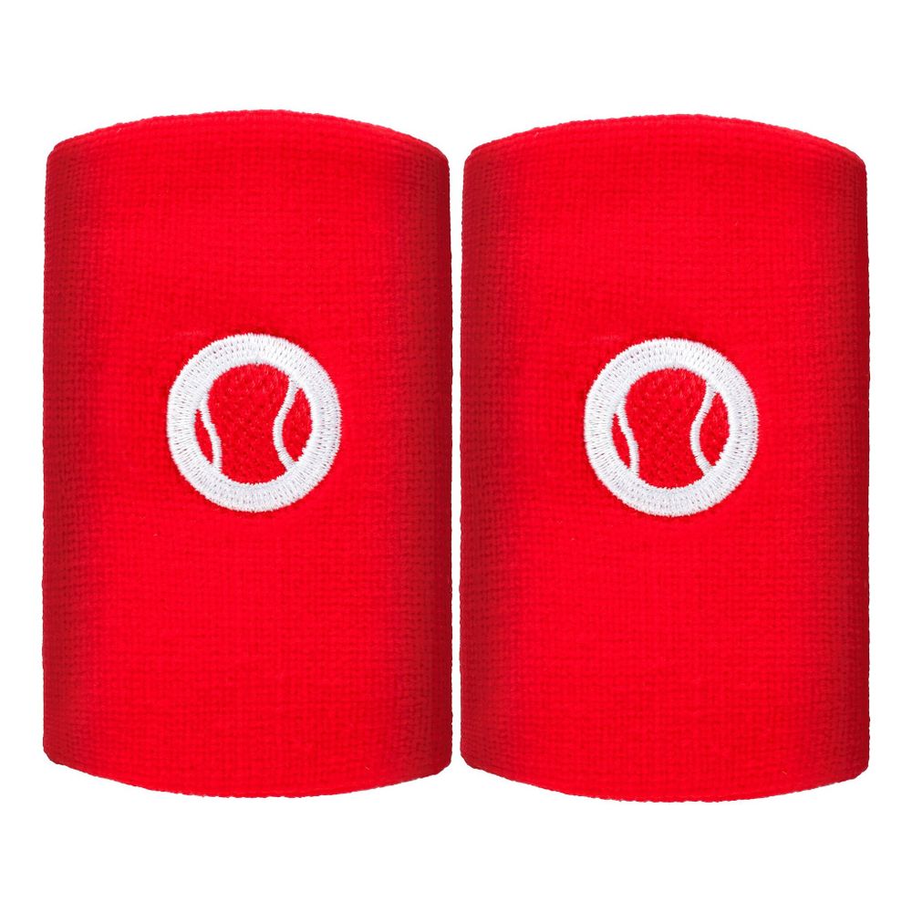 Tennis-Point Long Wristband 2 Pack - Red