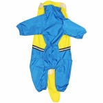 Дождевик для крупных пород собак «KOMFORT», цвет жёлто - голубой, р 3XL