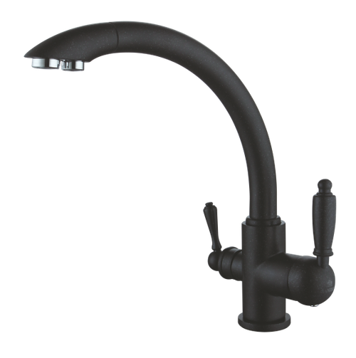 16031-C Смеситель (ЧЕРНЫЙ)с фильтром  "GANZER"  (10/1шт)