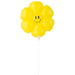 Шар Фольгированный Ромашка желтая на палочке (Желтый)