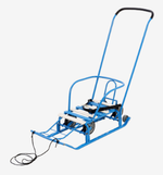 Санки детские с колёсами «Тимка 5 универсал», с ручкой, цвет голубой