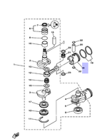 Поршень STD+0.50мм. Yamaha 25/30 (61N116360000)