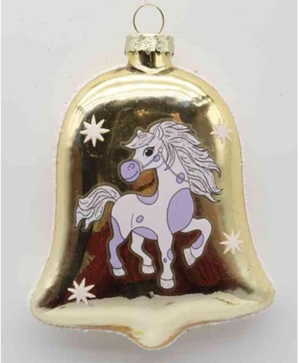 GAEM Украшение новогоднее "Колокольчик с лошадкой", L8 W2,5 H11 см