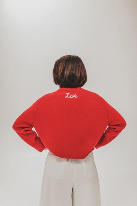 Пуловер Zoe из кашемира с мериносом красного цвета