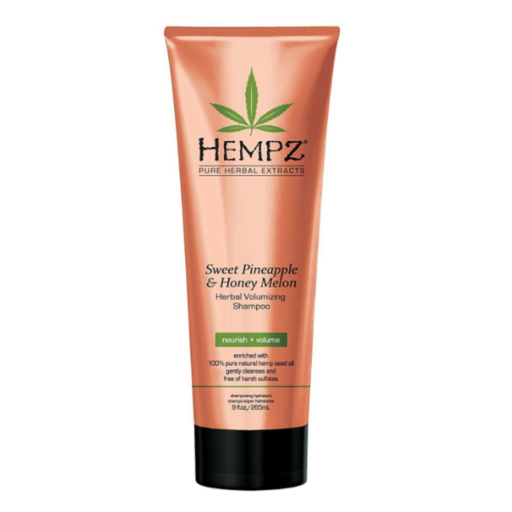 Увлажняющий шампунь для придания объема волосам "Сладкий ананас и медовая дыня" HEMPZ Sweet Pineapple & Honey Melon Volumizing Shampoo 265 мл