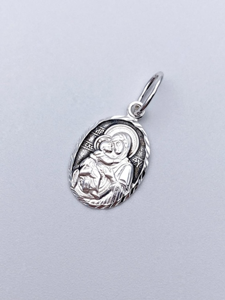 Образок из серебра/Частичное чернение/Подвижное ухо/Владимирская БМ