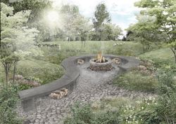 Скамья большая SKM180 полукруглая