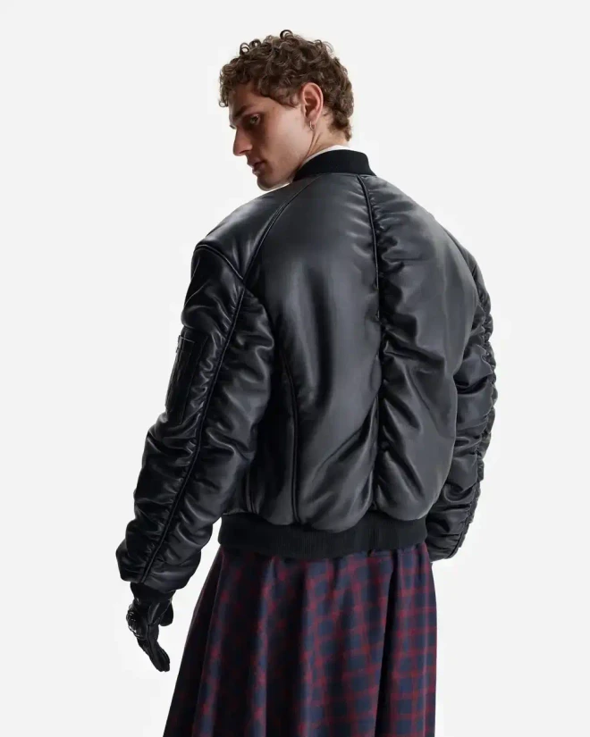 Бомбер из кожи Наппа