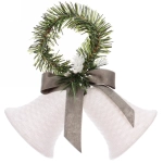 Украшение новогоднее «Рождественский колокольчик» 21*10*12 см, белый