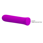 Лиловый мини-вибратор Blanche - 10 см.