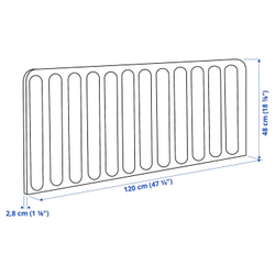 IKEA EILIF  (ИКЕА ЕИЛИФ)  -  Стол настенный, темно-серый, 120x48 см