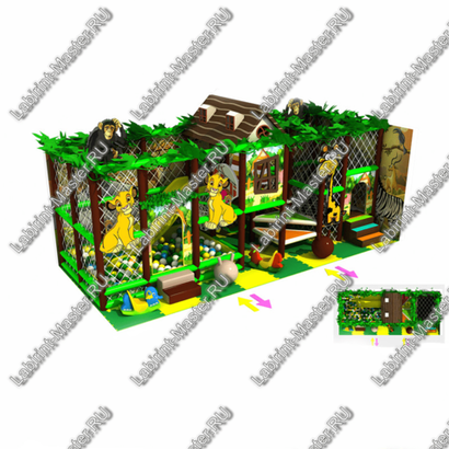 Детский игровой лабиринт "В зарослях джунглей"