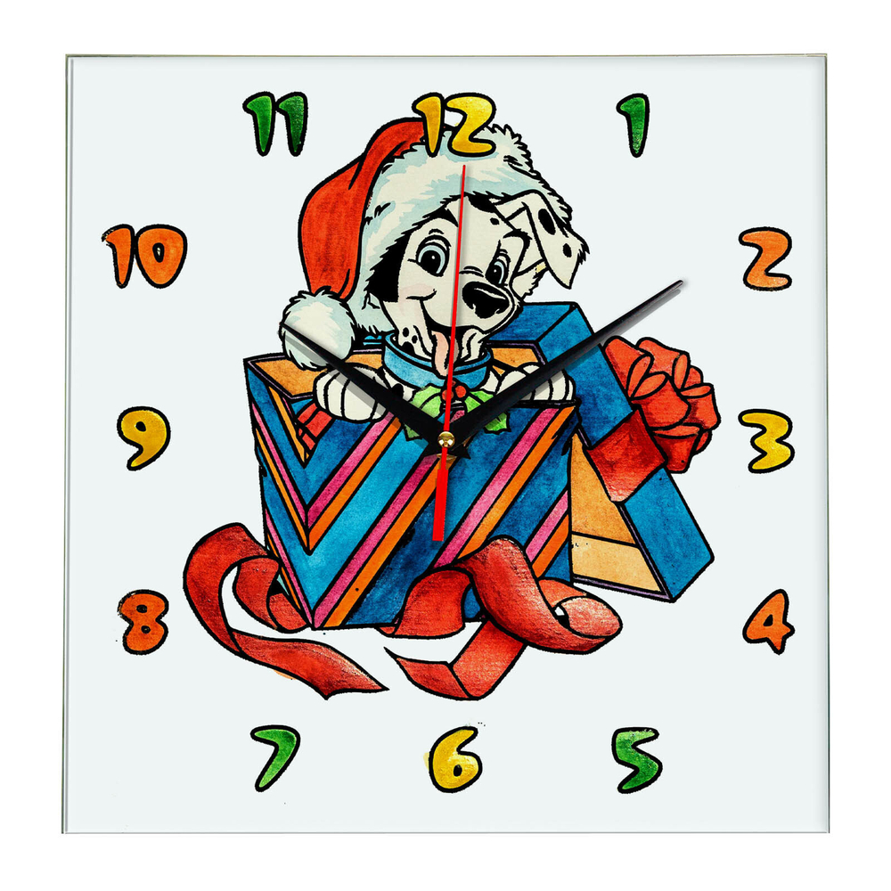 Часы раскраска для детей "Лучший новогодний подарок" Декор для дома, подарок