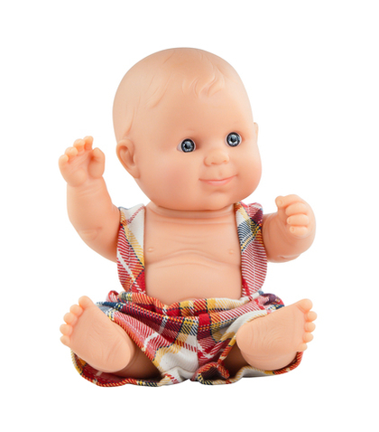 Ванильный пупс мальчик Альдо 22 см, Paola Reina. Упаковка подарочная коробка