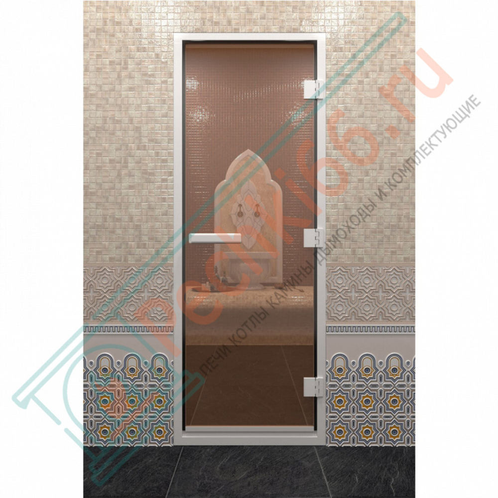 Стеклянная дверь DoorWood Хамам Бронза 2100х700 (по коробке) в Кирове