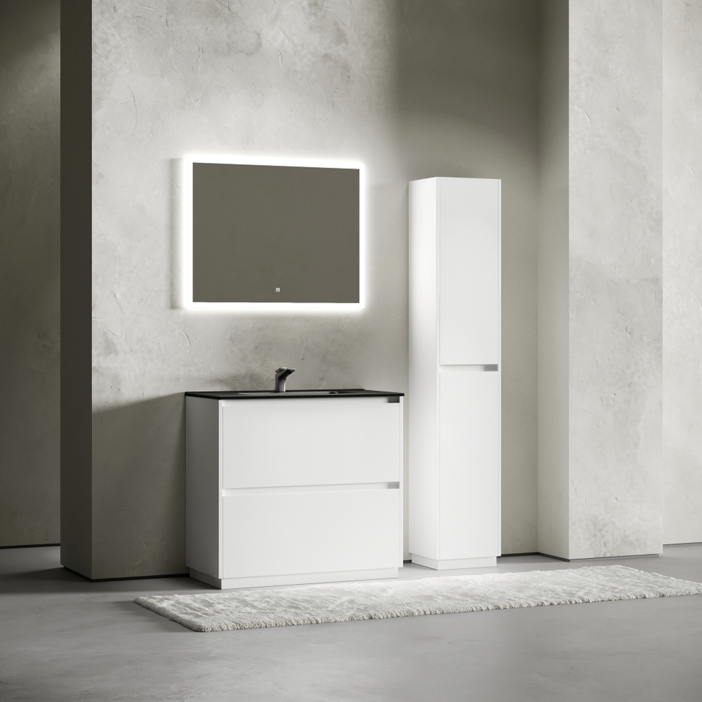 Тумба с раковиной Sancos Libra Floor 90 см LB90FW глянцевый белый