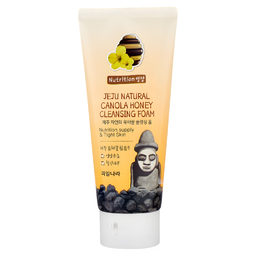 Welcos Jeju Natural Canola Honey Cleansing Foam Пенка для умывания с мёдом канолы