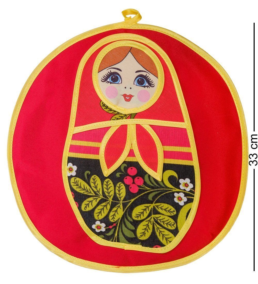 ТК-209 Прихватка «Матрешка» круг (красный)