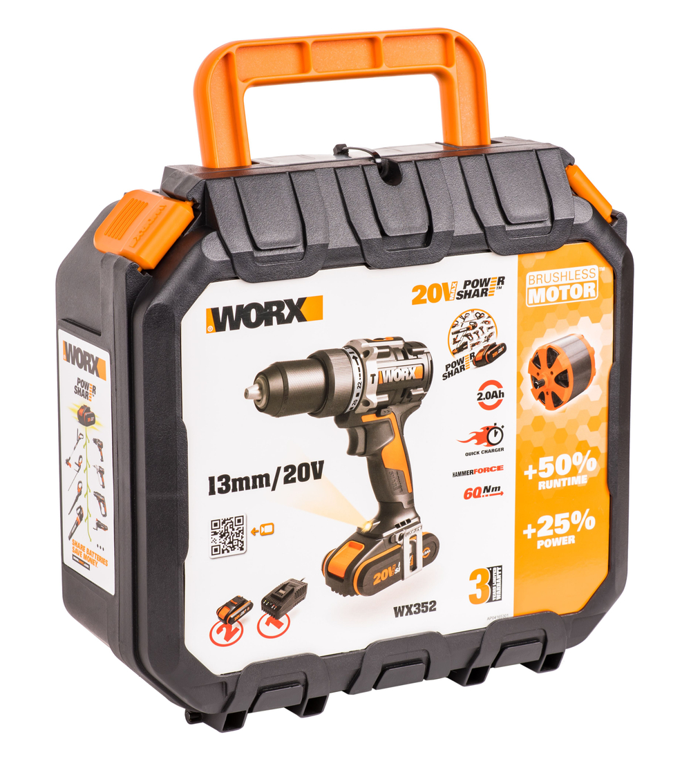 Дрель-шуруповерт ударная аккумуляторная WORX WX352