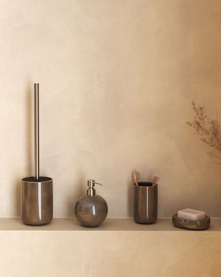 Дозатор для мыла Berdolina коричневый керамический