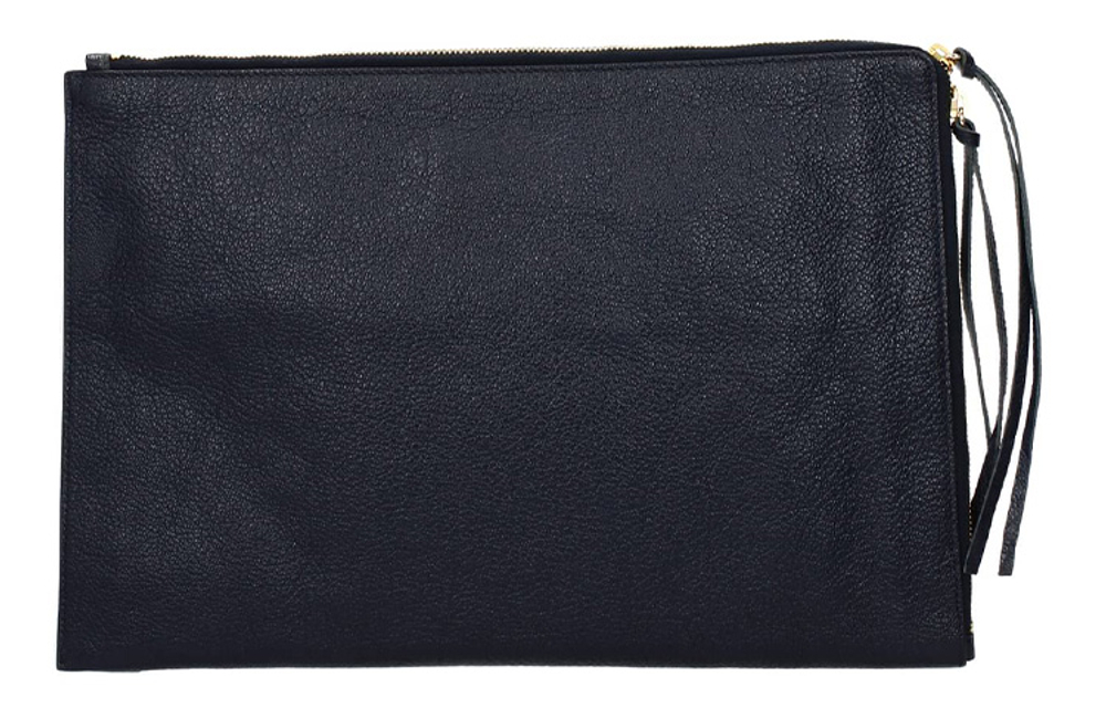 Balenciaga Leather Clutch Biker Bag Clutch Unisex Blue
