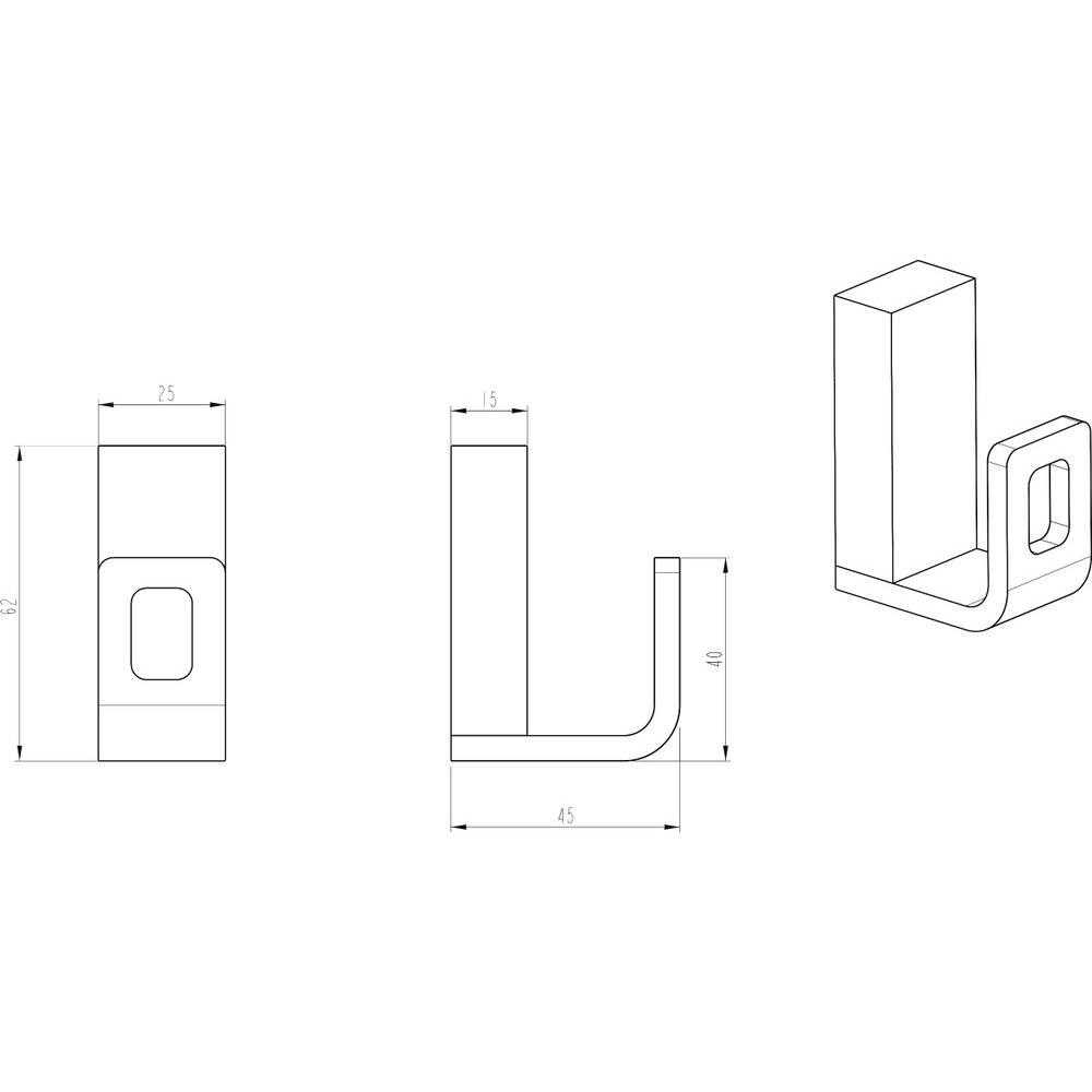 Крючок Boheme Q 10946-CR-B Сhrome & Black