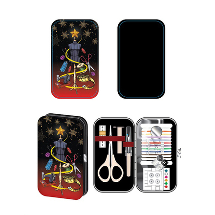 Набор дорожный в кошельке с новогодним принтом