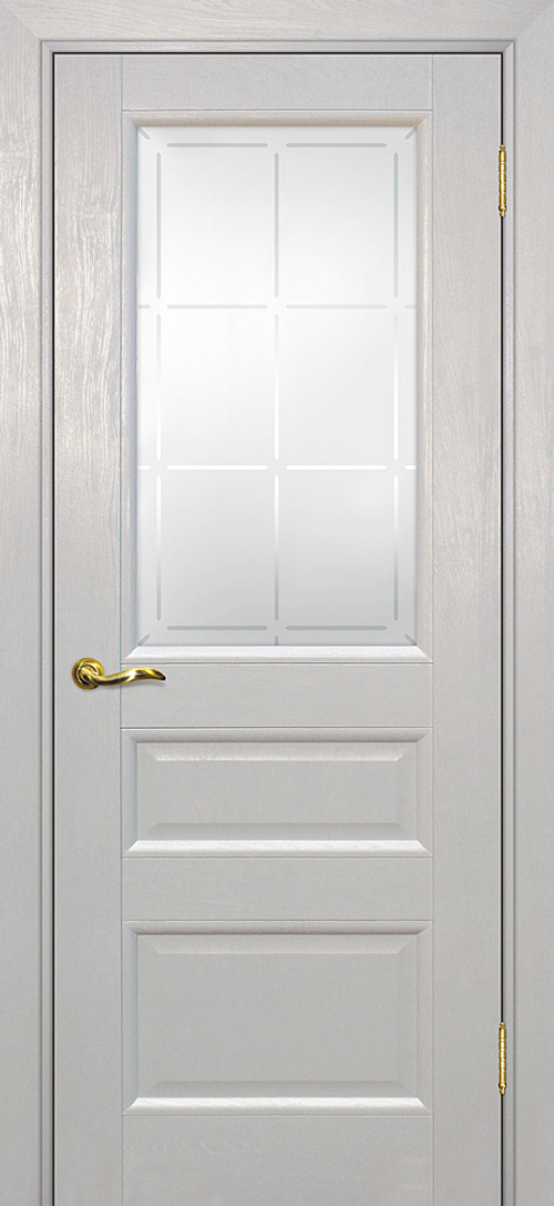 Дверь PSU-29 / Цвет Лунное дерево / Сатинат с художественным рисунком решетка / Двери PROFILO PORTE