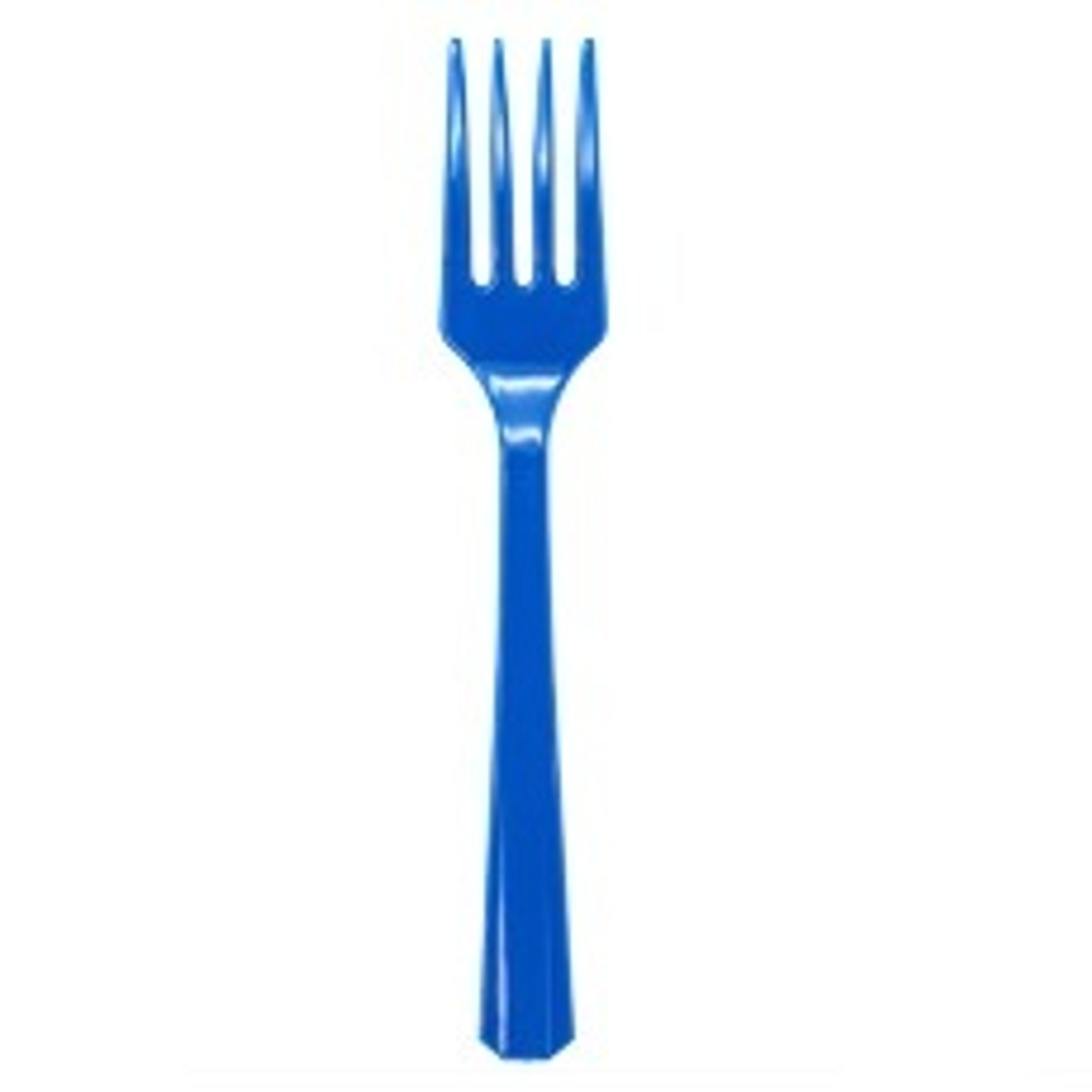 Вилка пласт Bright Royal Blue 20шт
