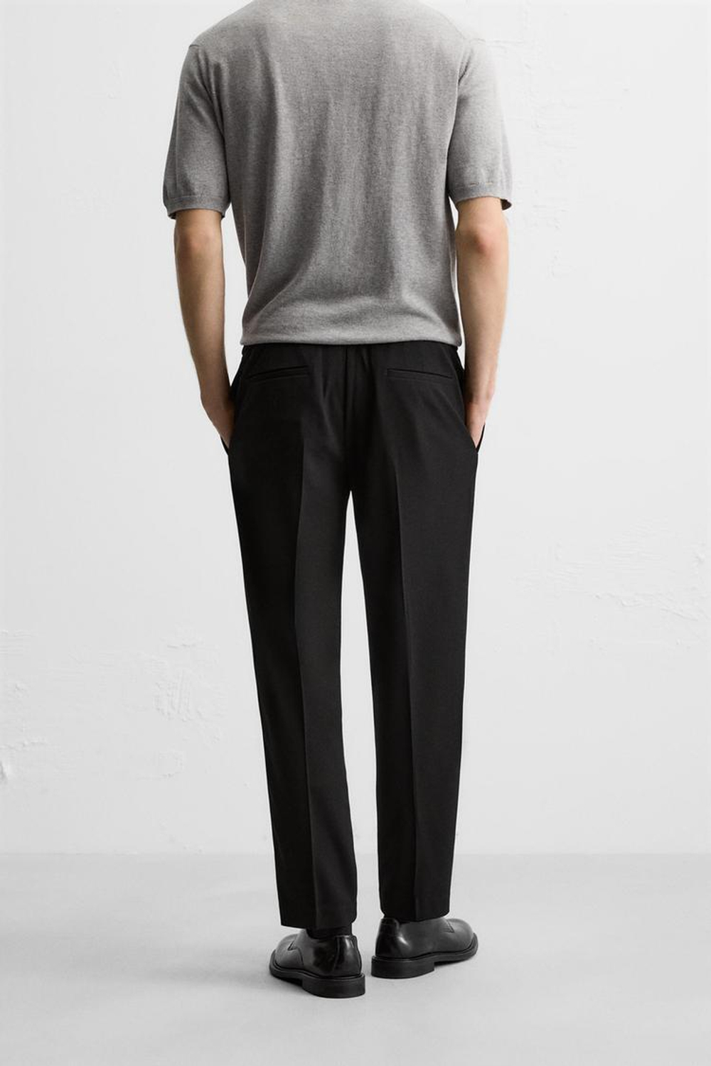 ZARA БРЮКИ-ДЖОГГЕРЫ КОМФОРТНОЙ ПОСАДКИ, ЧЕРНЫЙ