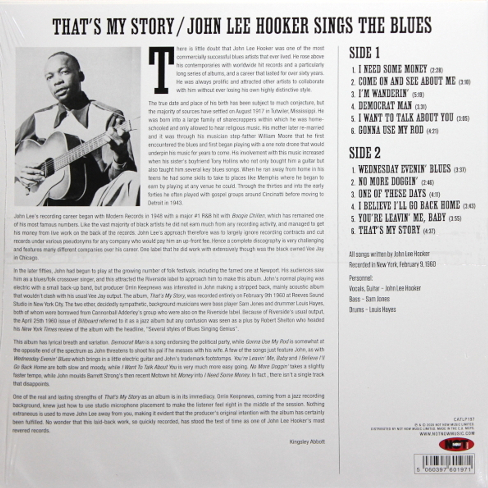 John Lee Hooker / That's My Story - Sings The Blues (LP)