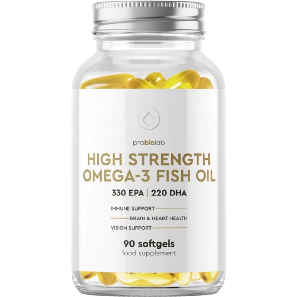 PROBIOLAB HIGH STRENGTH OMEGA - 3 FISH OIL Усиленная Омега - 3 Рыбий жир 90 шт