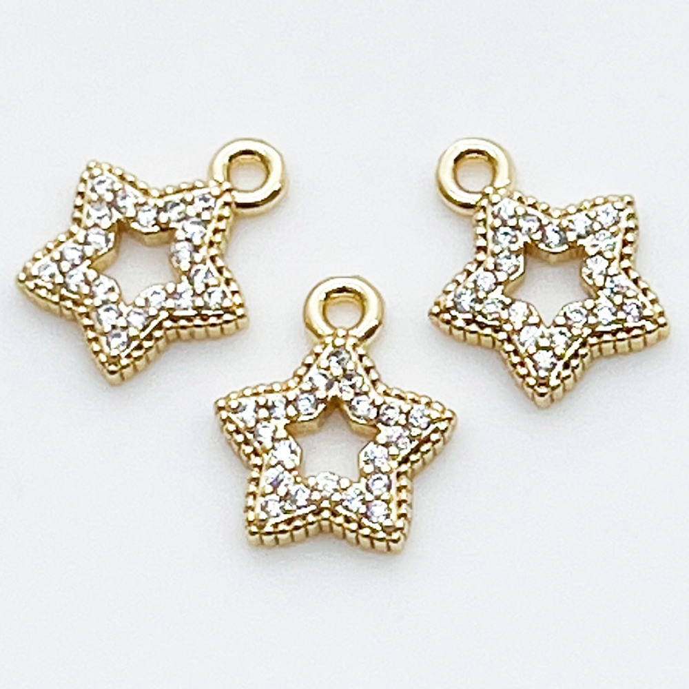 Подвеска Звезда, цвет золото, размер 11*10 мм, цена за 1 шт