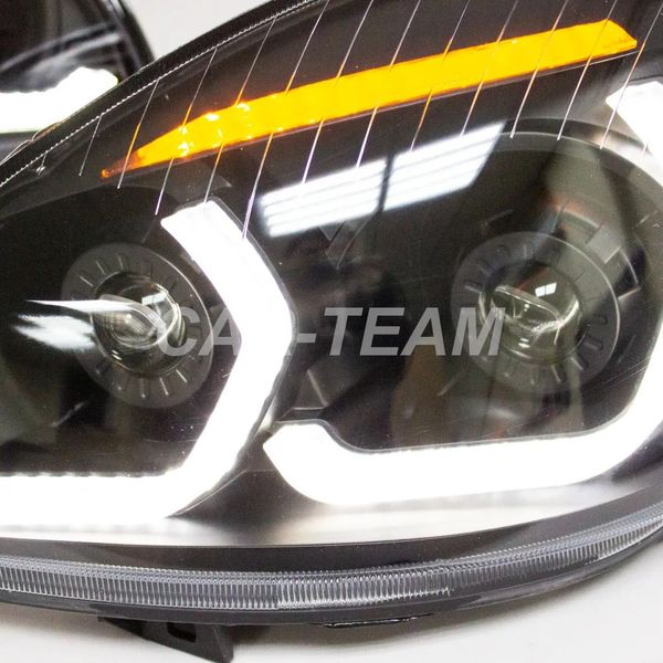 Фары Лада Приора передние в стиле BMW с 4-мя Bi LED модулями 1,8 дюйма