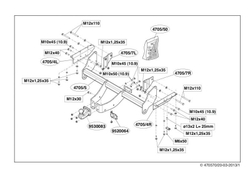 Фаркоп Brink (Thule) 470500 для Mitsubishi Pajero (2007 - )(паспорт и сертификат в комплекте)(без электрики)