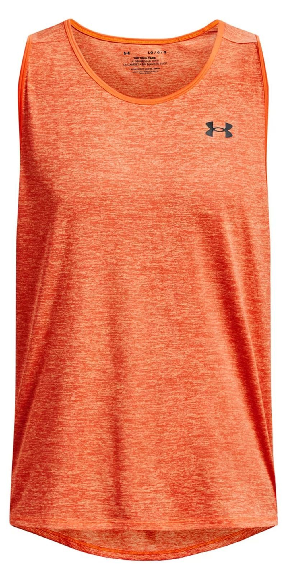 Мужская теннисная футболка Under Armour Men's Tech Tank 2.0 - orange blast/orange tropic
