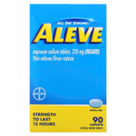 Aleve, обезболивающее и жаростойкое средство, 90 капсул