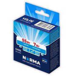 LED-GX53-7W-4000K-GX53-FR-NR Лампа светодиодная. матовая. Серия Norma. Белый свет 4000K. Картон. ТМ Volpe